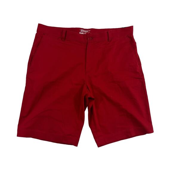 Nike Golf‎ Tour Performance Dri-Fit Men Red Chino Shorts Sz 36 - Picture 1 of 7